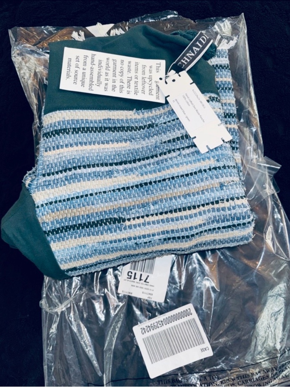 NWT Free People KSENIASCHNAIDER Hand-Crafted Zero Waste Poncho Size XS - Picture 10 of 11